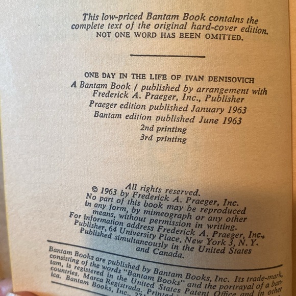 One day in the life of Ivan Denisovich - paperback printed in 1963 - Picture 4 of 7